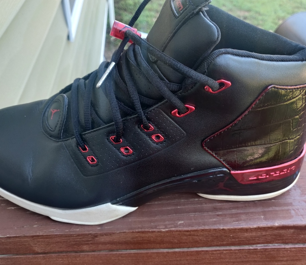 Nike Air Jordan 17 + XVII Retro Black Red Chicago Bulls Men’s Size 12 - Picture 5 of 13